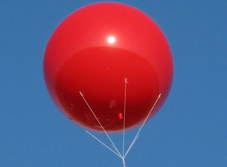 8ft advertising balloon with vertical banner